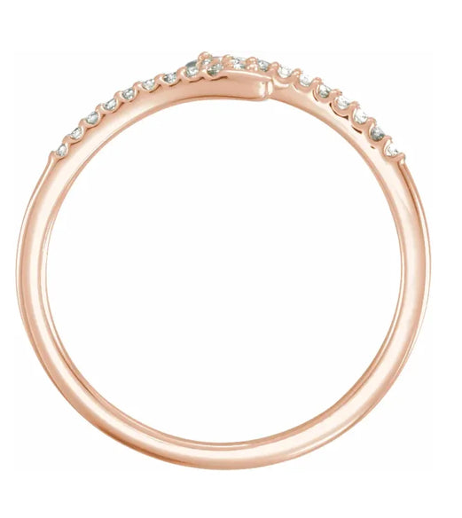 14K Rose 1/8 CTW Natural Diamond Stackable Ring
