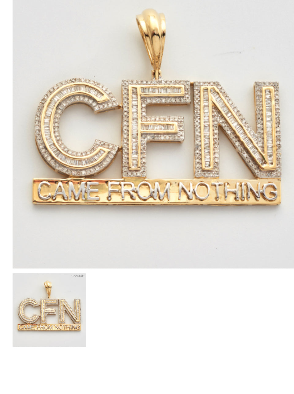 10KY 1.55CTW DIAMOND CUSTOM NAME DESIGN
NECKLACE 13.5 grams