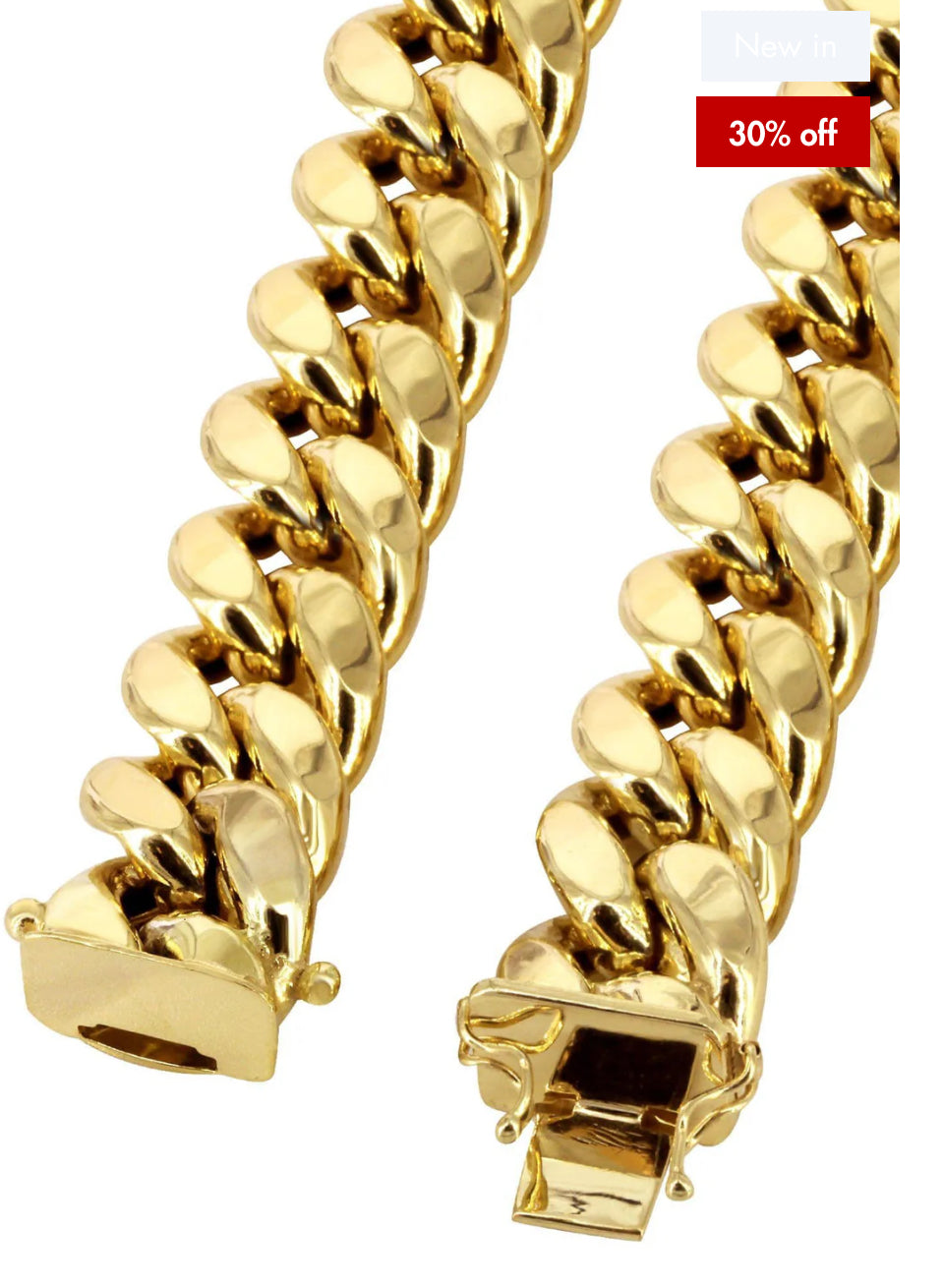 Gold Chain - Mens Semi Solid Miami Cuban Link
Chain 10K/
