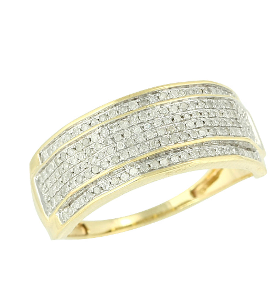 10KY 0.50CTW DIAMOND MEN'S RING