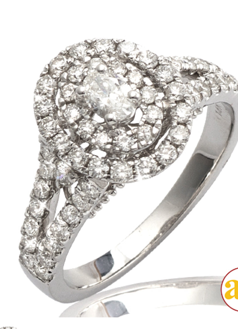 14KW 1.20CTW OVAL DIAMOND BRIDAL RING [0.20CT OV] Item #:	RG5503W