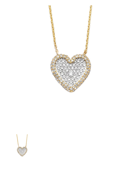 14KY 0.65CTW ROUND
DIAMOND HEART NECKLACE
14KY 0.65CTW ROUND DIAMOND HEART
NECKLACE 4 grams