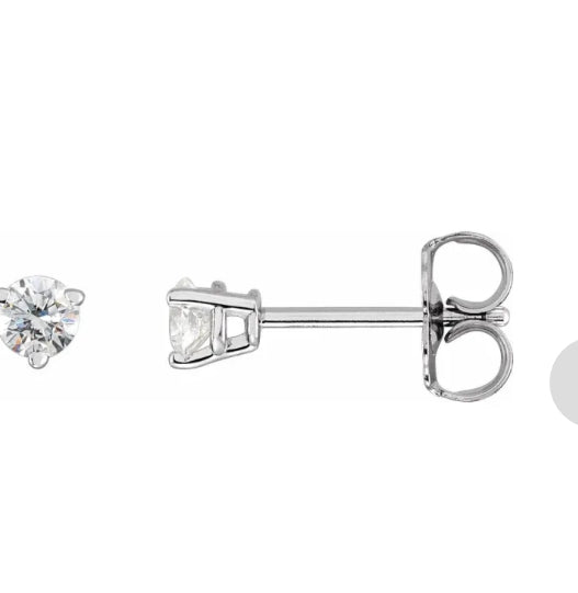 14K White 1/4 CTW Natural Diamond Earrings