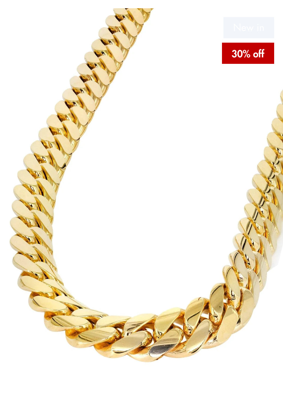 Solid Miami Cuban Link 10K/