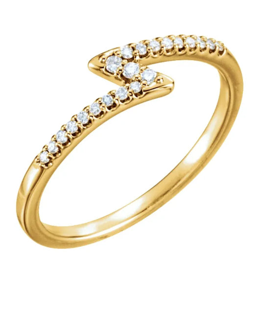 14K Yellow 1/8 CTW Natural Diamond Stackable Ring 
Item # 123053:600:P