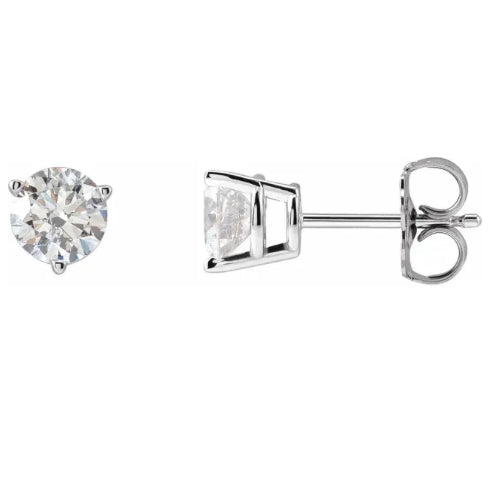 14K White 1 CTW Natural Diamond Earrings