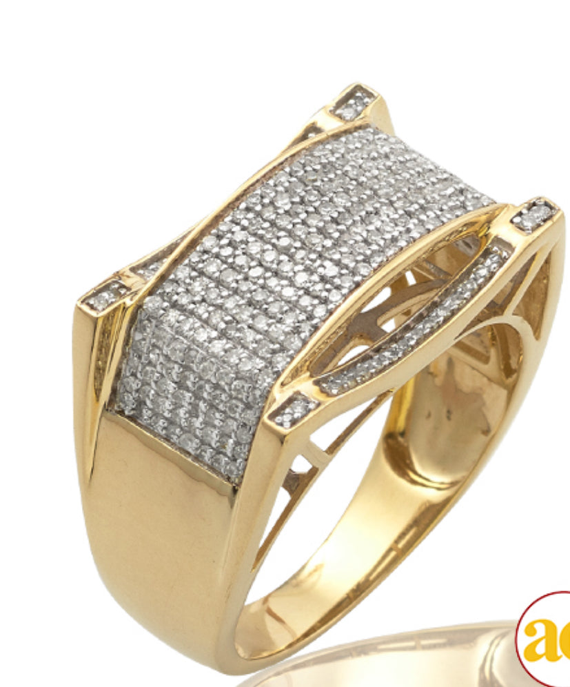 10KY 0.75CTW MENS DIAMOND
RING