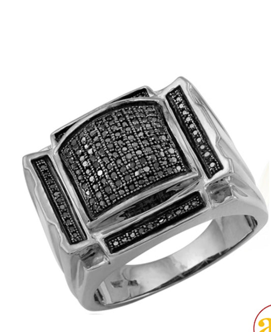 10KW 0.50CTW BLACK DIA
FANCY MENS RING