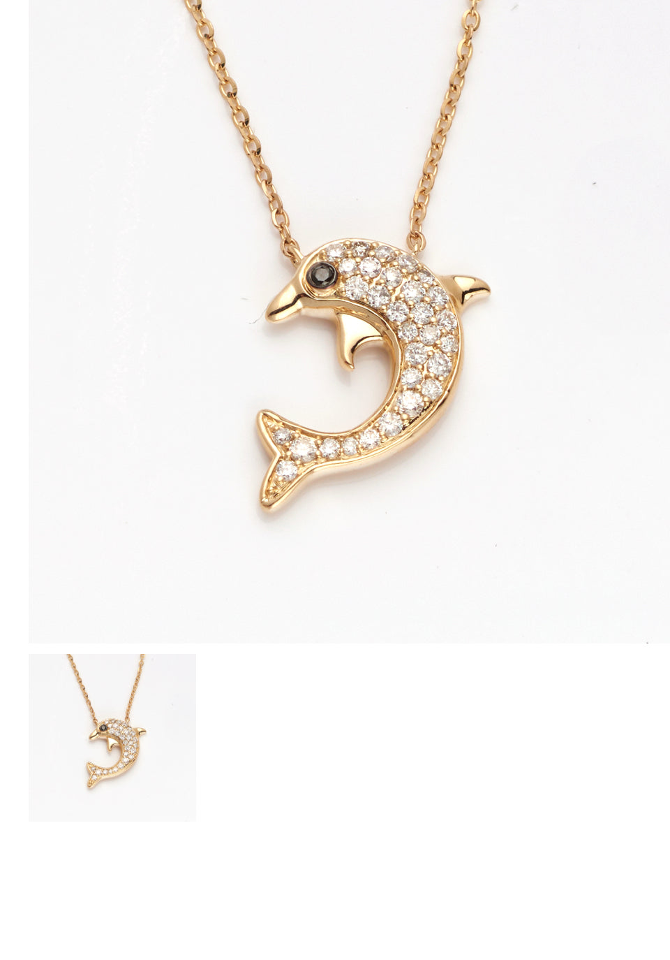 14KY 0.25CT DIAMOND DOLPHIN
NECKLACE