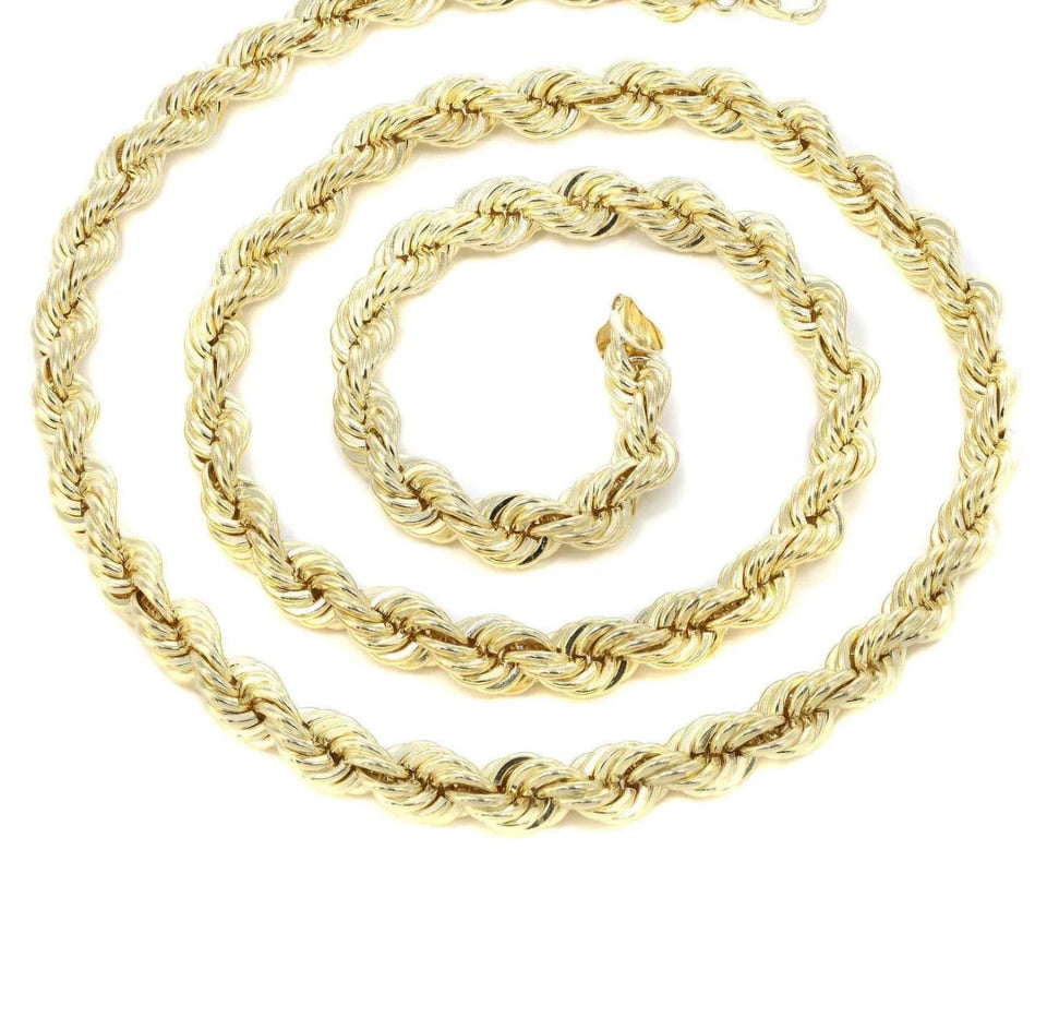 Gold Chain - Mens Solid Rope Chain 10K 22 grams 22” 3MM