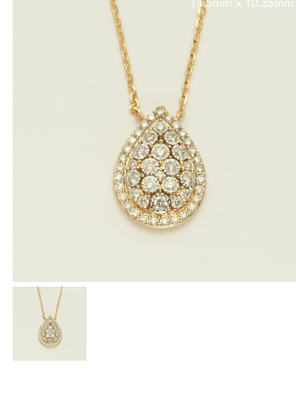 14KY 0.45CTW DIAMOND NECKLACE - TEAR DROP
14KY 0.45CTW DIAMOND NECKLACE - TEAR
DROP