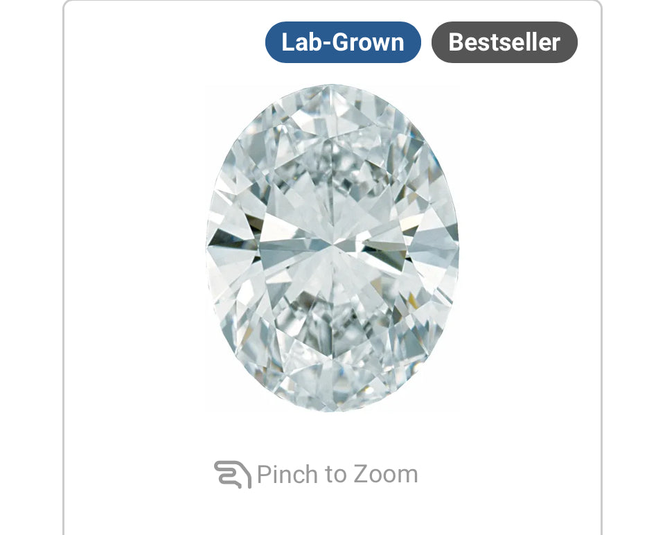 2.5 CT (2.41-2.65)
Oval Faceted VS FG
Lab-Grown
Diamond